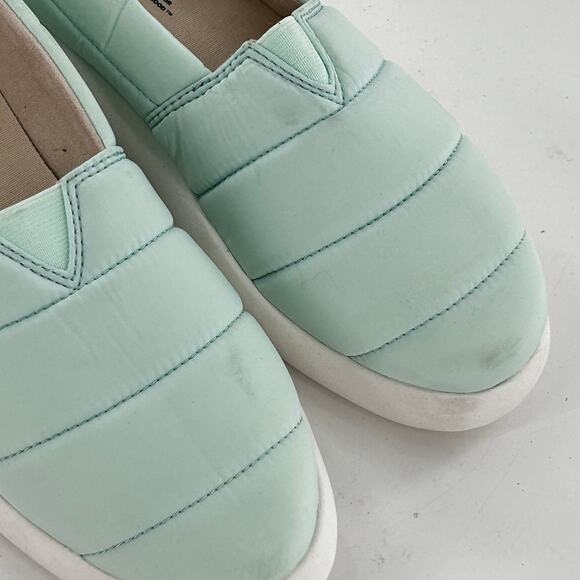 TOMS Alpargata Flats 8 Mallow Puff Quilted Mint Green Women's Comfort - Picture 5 of 7